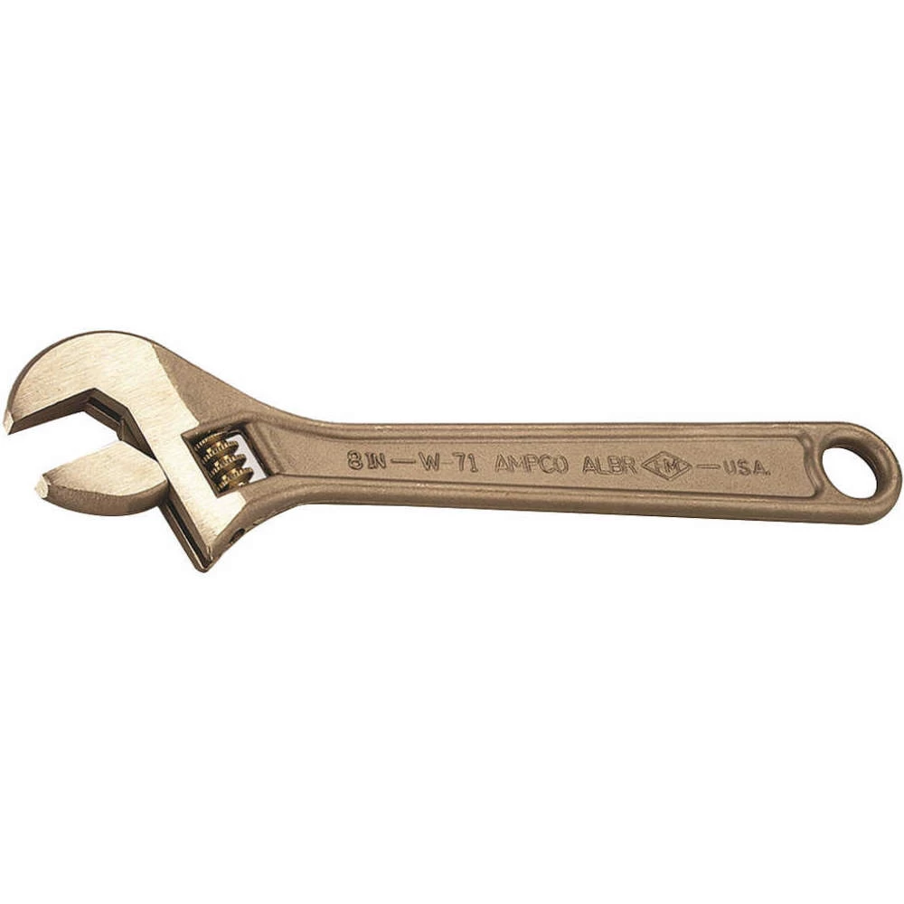 AMPCO W-72 Adjustable Wrench 10 Inch Natural Plain 1 AMPCO W-72 Adjustable Wrench 10 Inch Natural Plain