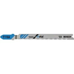 BOSCH T118A Jigsaw Blade 3-58 Inch Length T-shank - Pack Of 5