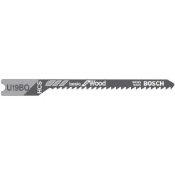BOSCH U19BO Jig Saw Blade U Shank 12 Tpi 2 34l - Pack Of 5