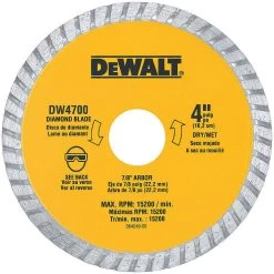 DEWALT DW4700 Diamond Saw Blade Dry Continuous Rim 4 Inch Diameter