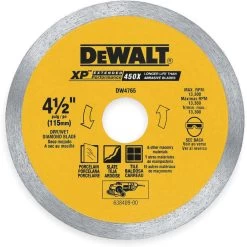 DEWALT DW4765 Diamond Sawbld Wetdry Cntnusrim 4-12inod