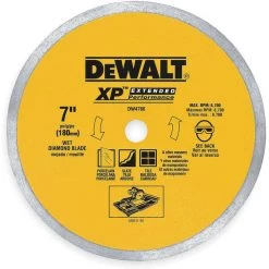 DEWALT DW4766 Diamond Saw Blade Wet Continuous Rim 7 Inch Diameter