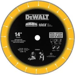 DEWALT DW8500 Diamond Saw Blade 14 Inch Diameter 4300 Rpm