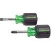 GREENLEE 0153-04C Stubby Screwdriver Set, Durable Black Phosphate Tip, 2 Pieces