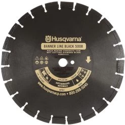 HUSQVARNA Black500B-R-20 Diamond Saw Blade Wet Segmented Rim 20 Inch Diameter