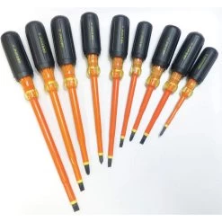 IDEAL 35-9103 Insulated Screwdriver Set Slottedphillipssquare 9 Pc