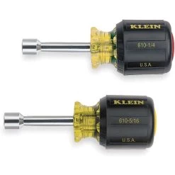 KLEIN TOOLS 610 Nut Driver Set, 1-12 Inch Shaft Length, 2 Piece
