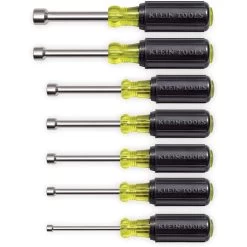 KLEIN TOOLS 631M Magnetic Nut Driver Set, 3 Inch Shank, 7 Piece