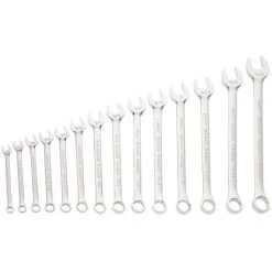 KLEIN TOOLS 68406 Combination Wrench Set, 38 - 1-14 Inch, 14 Piece, Chrome