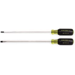 KLEIN TOOLS 85072 Screwdriver Set, 10 Inch Shank, 2 Piece