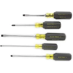 KLEIN TOOLS 85075 Screwdriver Set, Combination Cushion, 5 Piece
