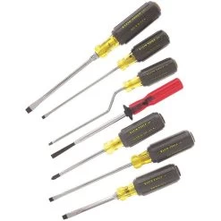 KLEIN TOOLS 85077 Screwdriver Set, Cushion Regular Grip, 7 Piece