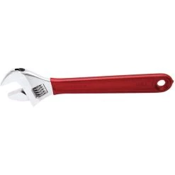 KLEIN TOOLS D507-10 Adjustable Wrench, 1.3125 Inch Jaw Capacity, Chrome Dipped