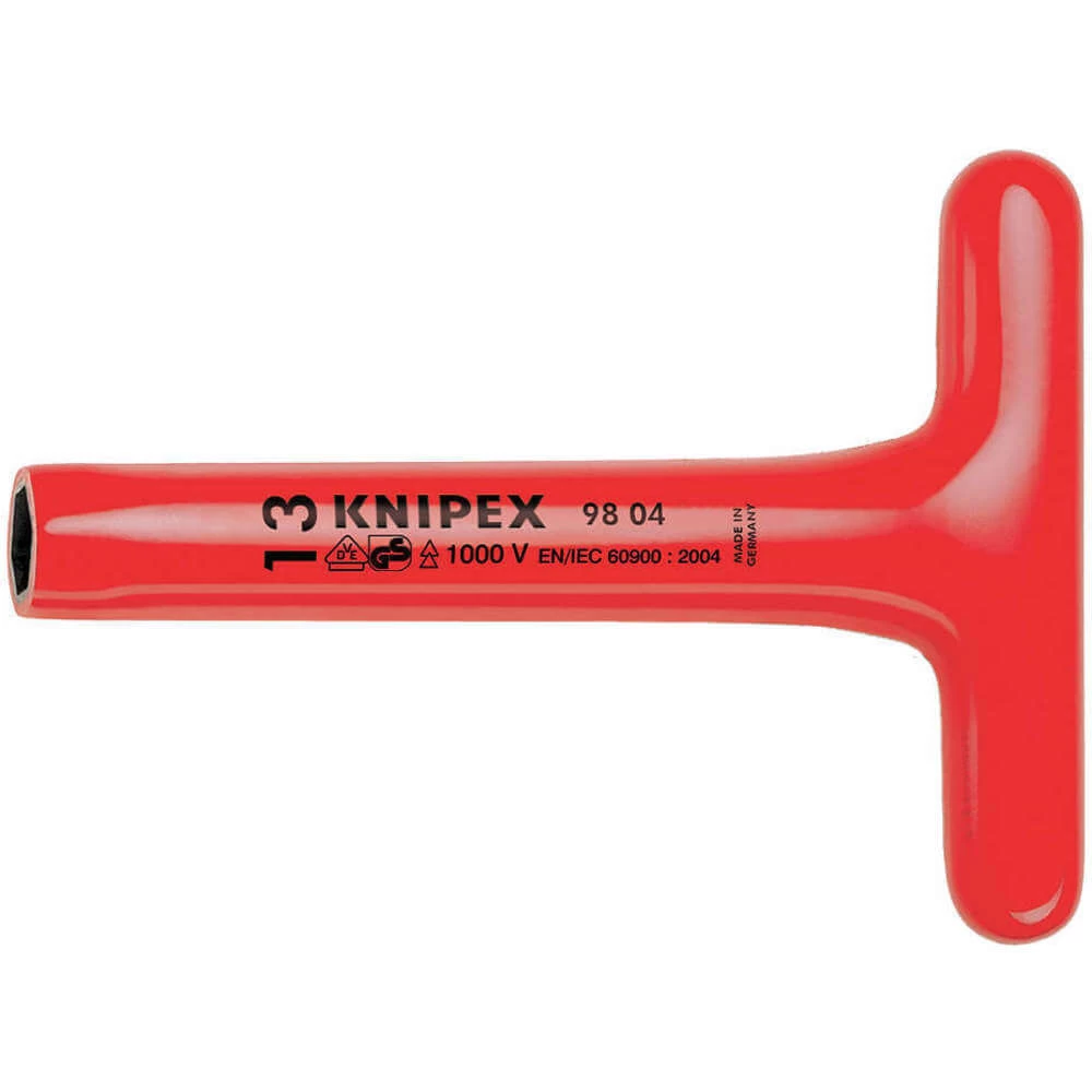 KNIPEX 98 04 10 Nut Driver T-handle Insulated 10mm 8 In 1 KNIPEX 98 04 10 Nut Driver T-handle Insulated 10mm 8 In