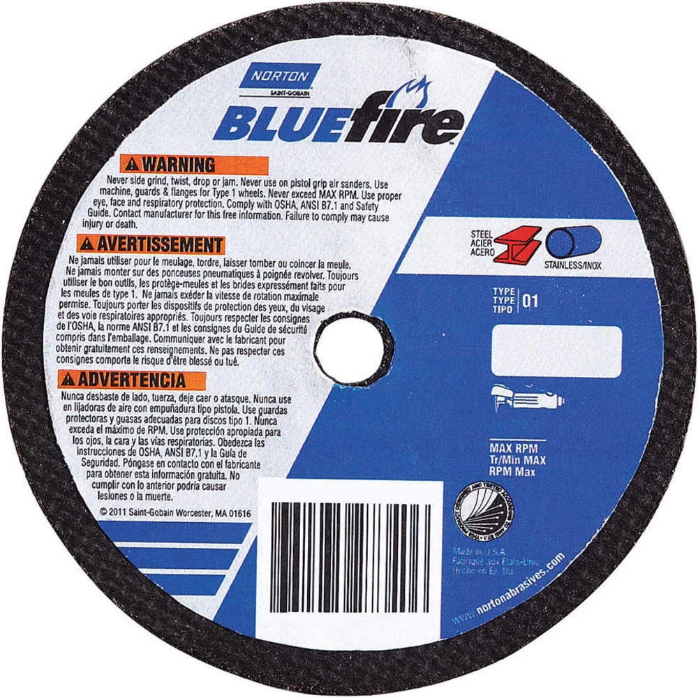 NORTON ABRASIVES 66252843250 Cut-off Wheel 12 D 764 T 1 Arbor 1 NORTON ABRASIVES 66252843250 Cut-off Wheel 12 D 764 T 1 Arbor