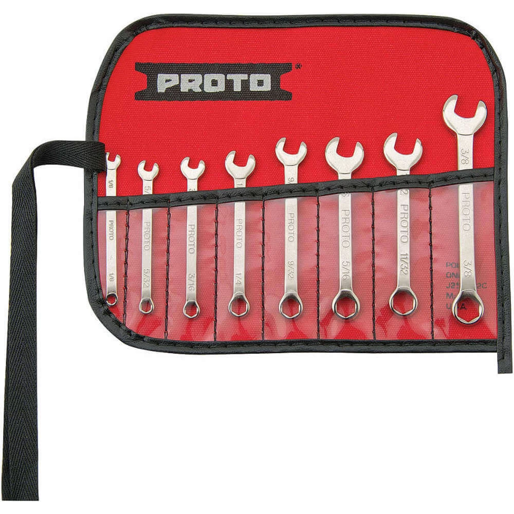 PROTO J1200EFS Combination Wrench Set Short Sae 6 Point 8 Pc 1 PROTO J1200EFS Combination Wrench Set Short Sae 6 Point 8 Pc