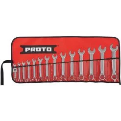 PROTO J1200MES-14 Combination Wrench Set Short Metric 12 Point 14 Pc