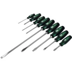 SK PROFESSIONAL TOOLS 86007 Combination Screwdriver Set Slottedphillips 9 Pc