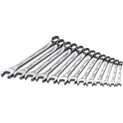 SK PROFESSIONAL TOOLS 86123 Combination Wrench Set Chrome 7-19mm 13 Pc