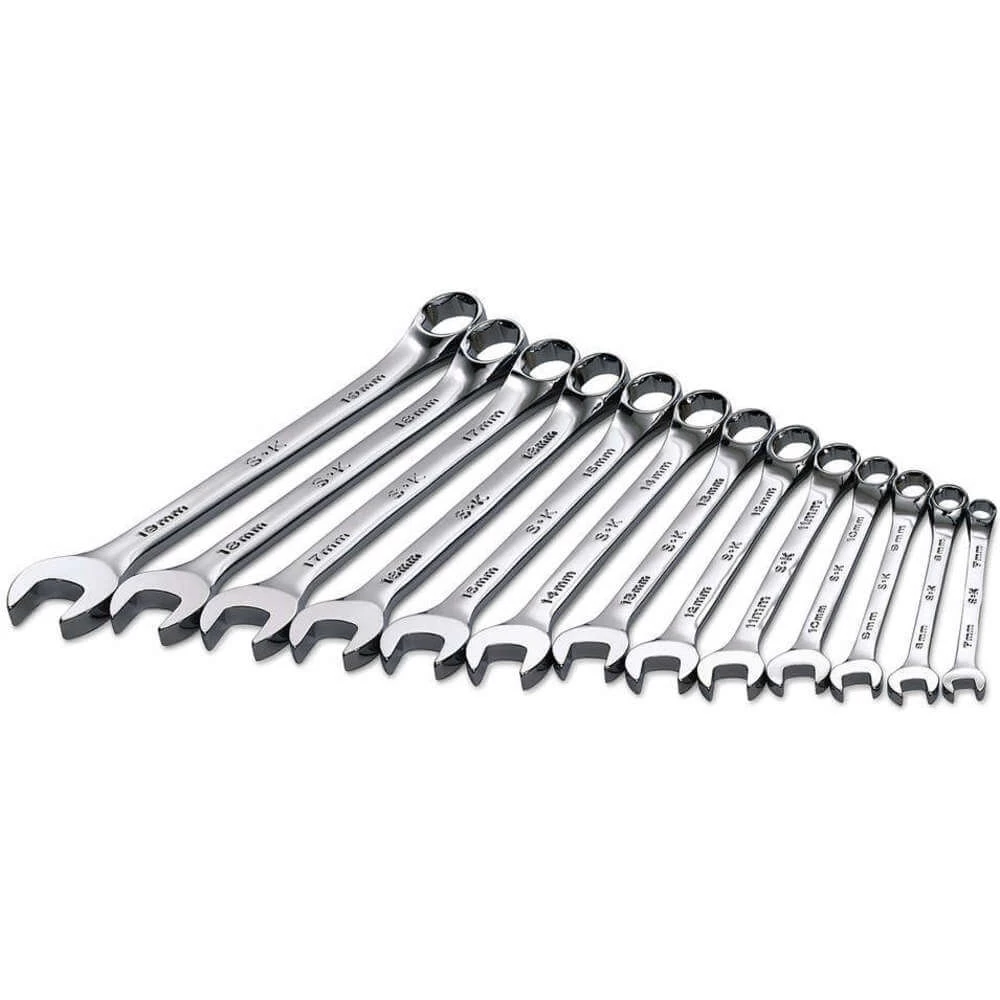 SK PROFESSIONAL TOOLS 86123 Combination Wrench Set Chrome 7-19mm 13 Pc 1 SK PROFESSIONAL TOOLS 86123 Combination Wrench Set Chrome 7-19mm 13 Pc