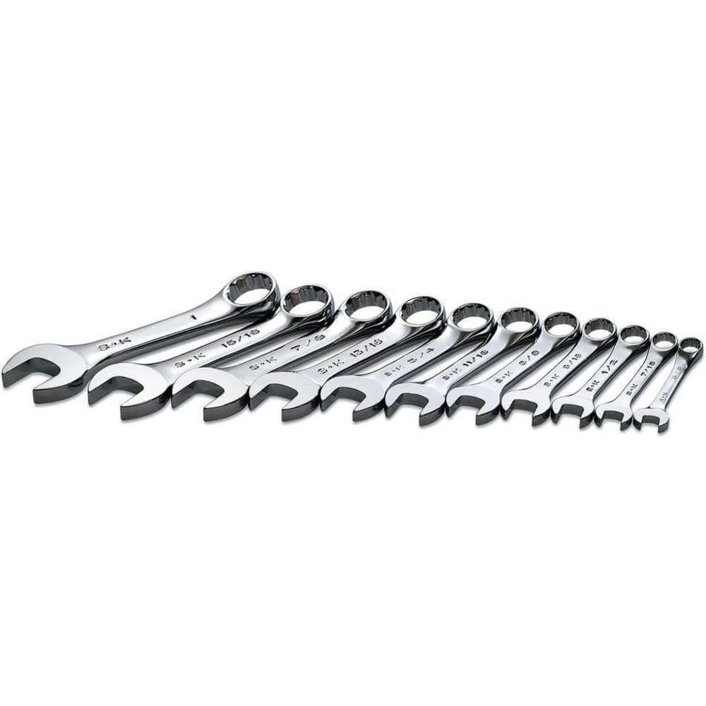 SK PROFESSIONAL TOOLS 86231 Combination Wrench Set Short 38-1 Inch 11 Pc 1 SK PROFESSIONAL TOOLS 86231 Combination Wrench Set Short 38-1 Inch 11 Pc