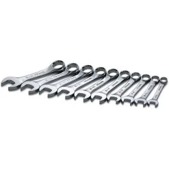 SK PROFESSIONAL TOOLS 86240 Combination Wrench Set Short 10-19mm 10 Pc