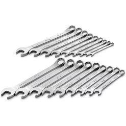 SK PROFESSIONAL TOOLS 87018 Combination Wrench Set 14-34 10-18mm 18 Pc