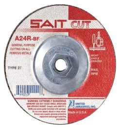 UNITED ABRASIVES-SAIT 22120 Abrasive Cut Wheel 4-12 Diameter X 0.093 Inch T 58 Inch Arbor Hole