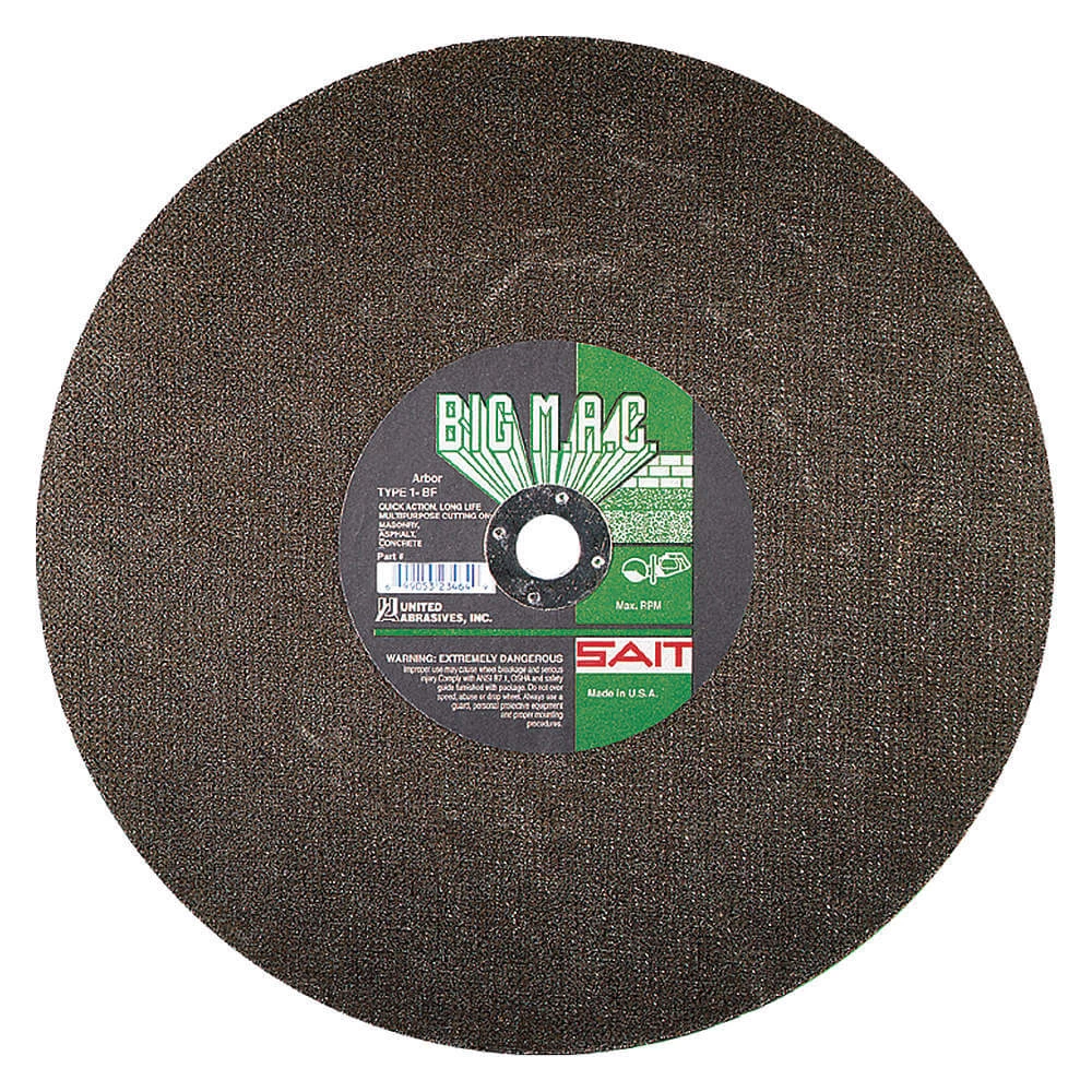 UNITED ABRASIVES-SAIT 23462 CutOff Wheel BIG M.A.C. 12 X.125 X2532 1 UNITED ABRASIVES-SAIT 23462 CutOff Wheel BIG M.A.C. 12 X.125 X2532