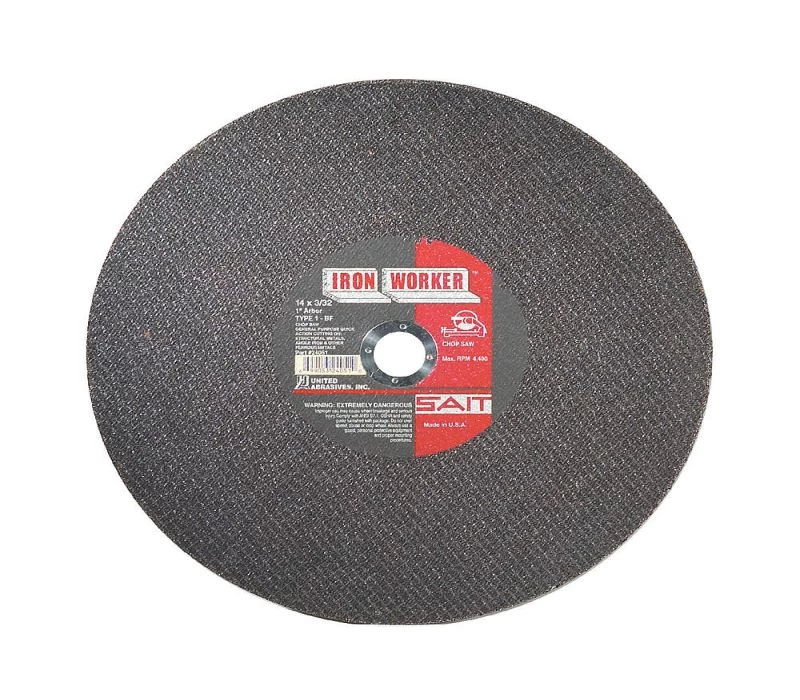 UNITED ABRASIVES-SAIT 24051 Abrasive Cut Wheel 14 Inch Diameter 332 Inch T 1 Inch Arbor Hole 1 UNITED ABRASIVES-SAIT 24051 Abrasive Cut Wheel 14 Inch Diameter 332 Inch T 1 Inch Arbor Hole