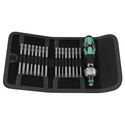 WERA 05051041001 Ratchet Screwdriver Set Hex 5-12 L 19pc