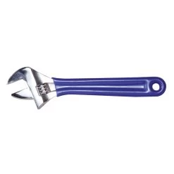 WESTWARD 1NYC3 Adjustable Wrench 8 Inch Chrome Cushion