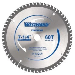 WESTWARD 24EL97 Circular Saw Blades 7-14 Inch 60t