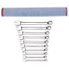 WESTWARD 33M573 Universal Wrench Set Sae 12 Point 10 Pc