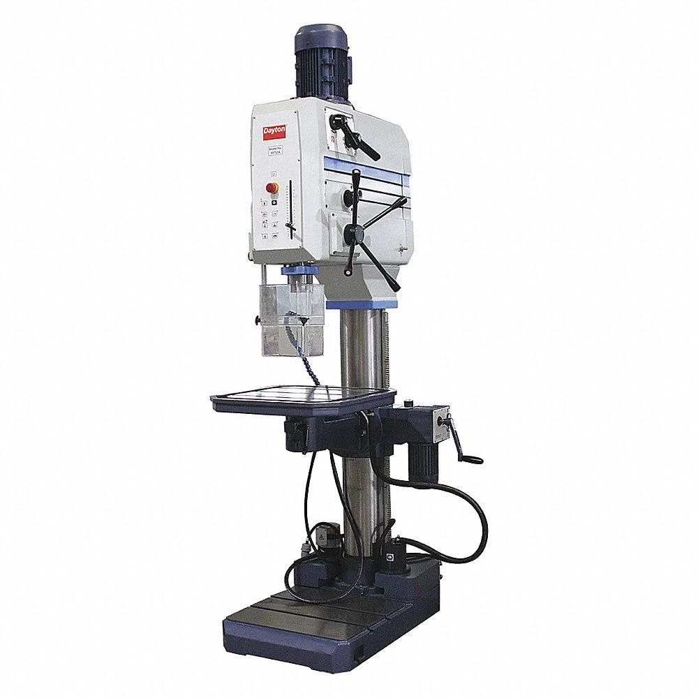 DAYTON 467L04 Floor Drill Press, Geared Head, Fixed, 54 RPM To 2400 RPM, 230V AC, 32 Inch Swing 1 DAYTON 467L04 Floor Drill Press, Geared Head, Fixed, 54 RPM To 2400 RPM, 230V AC, 32 Inch Swing