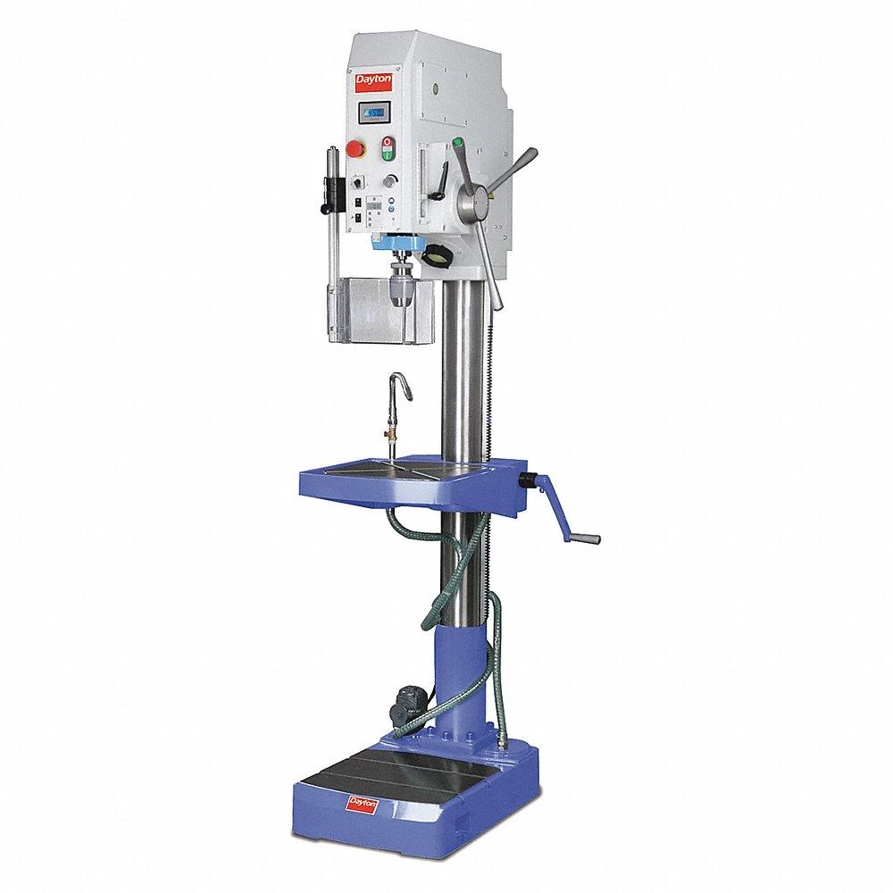 DAYTON 53UH05 Floor Drill Press, Geared Head, Variable, 80 RPM To 3000 RPM, 230V AC 1 DAYTON 53UH05 Floor Drill Press, Geared Head, Variable, 80 RPM To 3000 RPM, 230V AC
