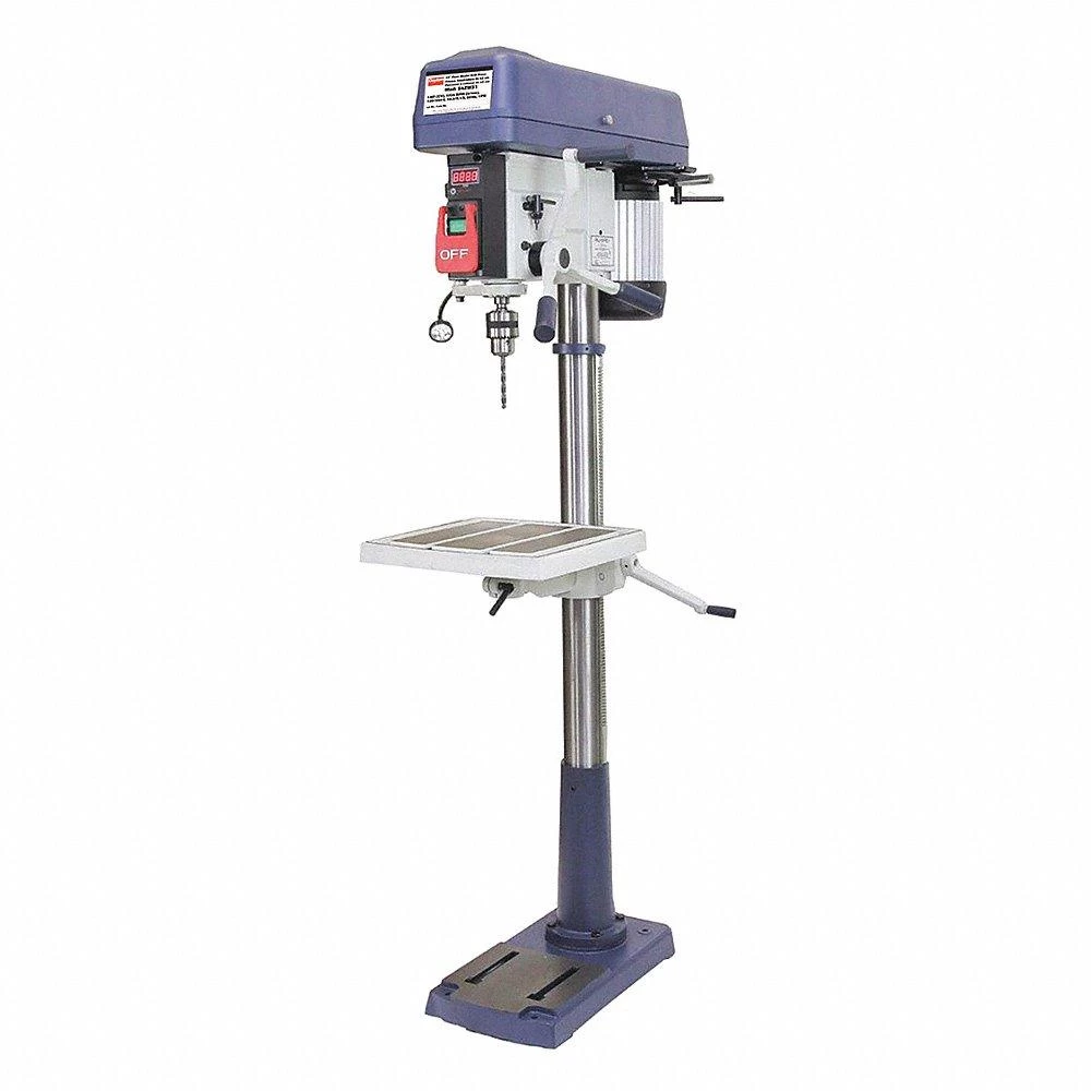 DAYTON 55MJ87 Floor Drill Press, Belt, Fixed, 138 RPM To 3476 RPM, 230460V AC, 16 Inch Swing 1 DAYTON 55MJ87 Floor Drill Press, Belt, Fixed, 138 RPM To 3476 RPM, 230460V AC, 16 Inch Swing