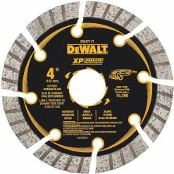 DEWALT DW4711T Diamond Saw Blade, 4 Inch, WetDry, TurboSegmented Rim Type