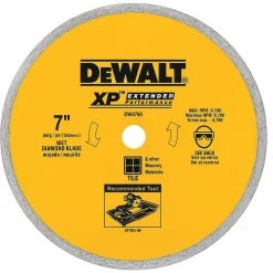 DEWALT DW4760 7 Inch Wet Diamond Saw Blade, Segmented Rim Type, Application Masonry