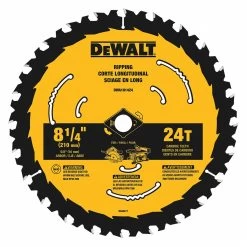 DEWALT DWA181424 Circular Saw Blade, 8 14 Inch Blade Dia., 58 Inch Arbor