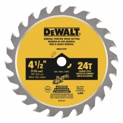 DEWALT DWA412TCT Circular Saw Blade, 4 12 Inch Blade Diameter, 38 Inch Arbor Size, Round Arbor