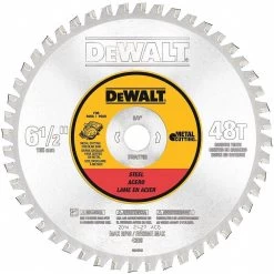 DEWALT DWA7762 6-12 Inch Carbide Metal Cutting Circular Saw Blade, No. Of Teeth 48