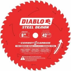 DIABLO D0842CF 8 Inch Cerment SS Cutting Circular Saw Blade, No. Of Teeth 42