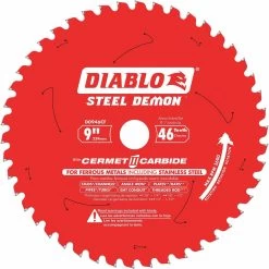 DIABLO D0946CF 9 Inch Cerment SS Cutting Circular Saw Blade, No. Of Teeth 46