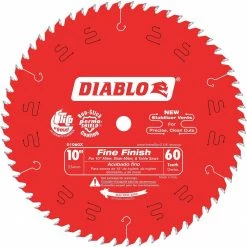 DIABLO D1060X Carbide Combination Circular Saw Blade, 10 Inch, Number Of Teeth 60