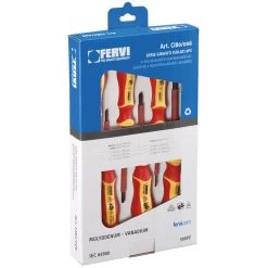FERVI CI80006 Screwdriver Set, Insulated, 6 Pcs.