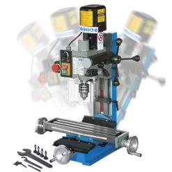 FERVI T058 Geared Drilling Milling Machine, 13 Mm Drilling Capacity, 230V, 0.55 KW Motor