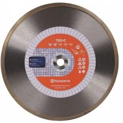 HUSQVARNA TACTI-CUT C 10 Diamond Saw Blade, 10 Inch, WetDry, Continuous Rim Type