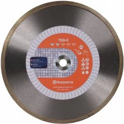 HUSQVARNA TACTI-CUT C 4.5 Diamond Saw Blade, 4-12 Inch, WetDry, Continuous Rim Type