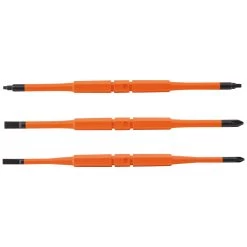 KLEIN TOOLS 13157 Screwdriver Blade, Insulated, Double End, 3 Pack